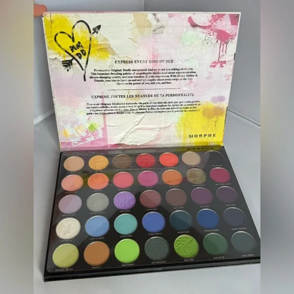 Morphe Disney Mickey & Friends‎ Eyeshadow Palette 35 Rainbow Shades - NEW/UNUSED - Picture 5 of 8
